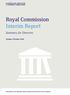 Royal Commission Interim Report