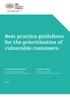 Best practice guidelines for the prioritisation of vulnerable customers