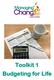 Toolkit 1 Budgeting for Life