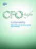 Sustainability. Why CFOs are driving savings and strategy