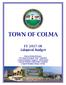 TOWN OF COLMA. FY Adopted Budget