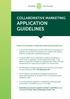 APPLICATION GUIDELINES
