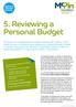 5. Reviewing a Personal Budget