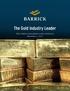 The Gold Industry Leader. HSBC Global Commodities in Asia Conference November 2, 2010