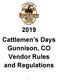 2019 Cattlemen s Days Gunnison, CO Vendor Rules and Regulations