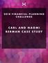 2018 FINANCIAL PLANNING CHALLENGE CARL AND NAOMI BERMAN CASE STUDY