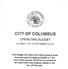 CITY OF COLUMBUS OPERATING BUDGET. o COLfr. This Budget will raise more total property taxes. than last year s budget by $8,880 or 1.
