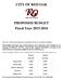 CITY OF RED OAK. PROPOSED BUDGET Fiscal Year