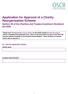 Application for Approval of a Charity Reorganisation Scheme