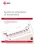 Guide to extension of enrolment