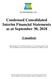 Condensed Consolidated Interim Financial Statements as at September 30, 2018
