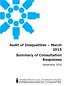 Audit of Inequalities March 2015 Summary of Consultation Responses