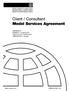 Model Services Agreement