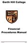 Garth Hill College Financial Procedures Manual