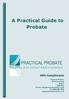 A Practical Guide to Probate