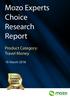 Mozo Experts Choice Research Report. Product Category: Travel Money