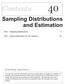 Sampling Distributions and Estimation