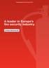A leader in Europe s fire security industry.