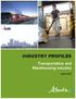 INDUSTRY PROFILES. Transportation and Warehousing Industry