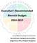 Executive s Recommended Biennial Budget