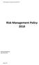 Risk Management Policy 2018