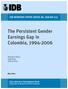The Persistent Gender Earnings Gap in Colombia,