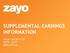 SUPPLEMENTAL EARNINGS INFORMATION. Fiscal Year 2018 Q3 NYSE: