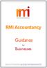 RMI Accountancy. Guidance. for Businesses. Speak to one of our friendly experts: or