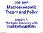 Macroeconomic Theory and Policy