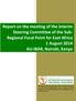 Report on the meeting of the Interim Steering Committee of the Sub- Regional Focal Point for East Africa 1 August 2014 AU-IBAR, Nairobi, Kenya