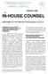 IN-HOUSE COUNSEL. Newsletter for the Member Associations of ECLA. JANUARY 2008 The