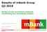 Results of mbank Group Q2 2018