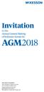 AGM2018. Invitation. to the Annual General Meeting of McKesson Europe AG