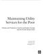 Maintaining Utility Services for the Poor