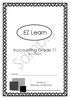 EZ Learn. Accounting Grade edition. Name: Written by Barbara Williamson