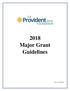 2018 Major Grant Guidelines