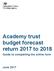 Academy trust budget forecast return 2017 to Guide to completing the online form