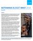 BOTSWANA BUDGET BRIEF 2018 Health