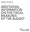 BUDGET ADDITIONAL INFORMATION ON THE FISCAL MEASURES OF THE BUDGET