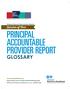 PRINCIPAL ACCOUNTABLE PROVIDER REPORT