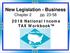 New Legislation - Business. Chapter 2 pp National Income TAX Workbook