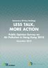 LESS TALK, MORE ACTION