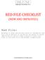 RED FILE CHECKLIST (NEW AND IMPROVED) Red File: