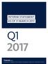 INTERIM STATEMENT AS OF 31 MARCH 2017 Q1 2017