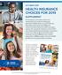 HEALTH INSURANCE CHOICES FOR 2019