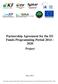 Partnership Agreement for the EU Funds Programming Period