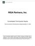RISA Partners, Inc. Consolidated Third-Quarter Results. First nine months of the fiscal year ending December 31, 2009