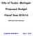 City of Taylor, Michigan. Proposed Budget. Fiscal Year 2015/16