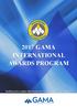 2017 GAMA INTERNATIONAL AWARDS PROGRAM