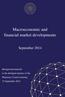 Macroeconomic and financial market developments. September 2014